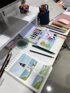 dibujos con acuarelas studio de arte