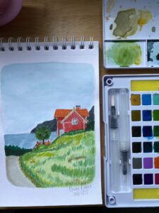 paisajes con acuarelas fáciles
